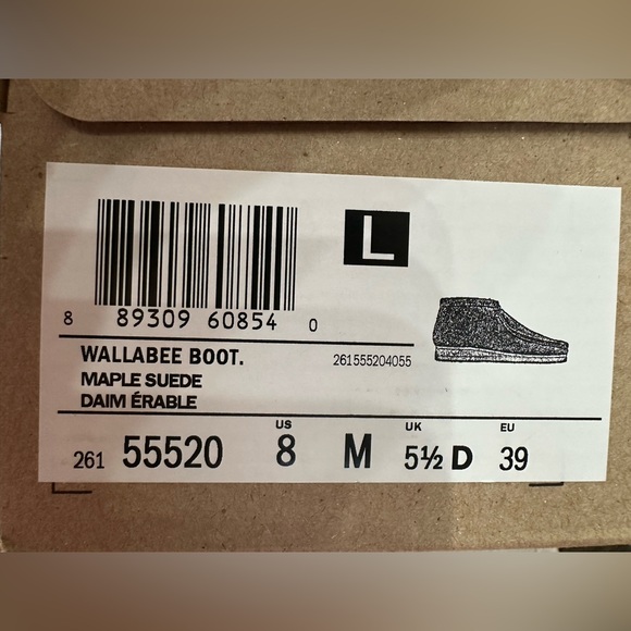 Clarks Women's Wallabee Boots Genuine Suede Tan BNWT Sz 8 - Picture 5 of 9